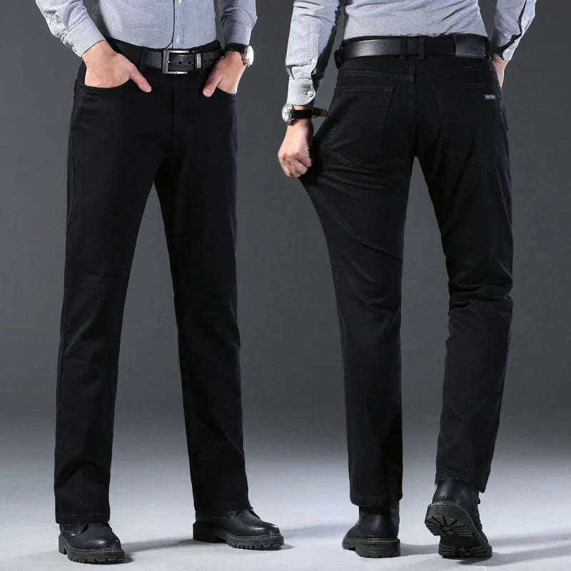 Retro Black Jeans: Men's Casual Pants