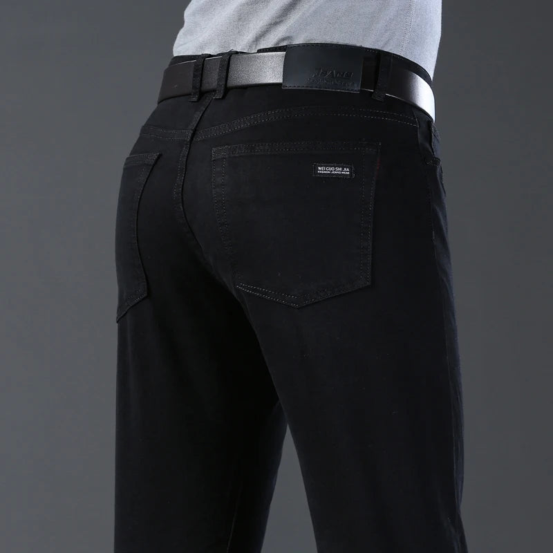 Retro Black Jeans: Men's Casual Pants