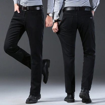 Retro Black Jeans: Men's Casual Pants